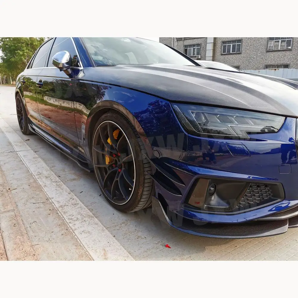 Сухой карбоновый передний бампер автомобиля плавники накладки на крылышки для