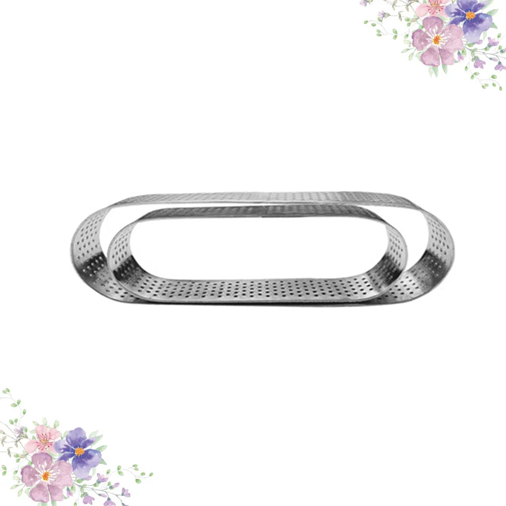 

Ring Cake Tart Rings Mousse Baking Pastry Molds Metalmold Muffin Ovalsteel Nonstick Stainless Perforated Circle Fruit Egg Crust