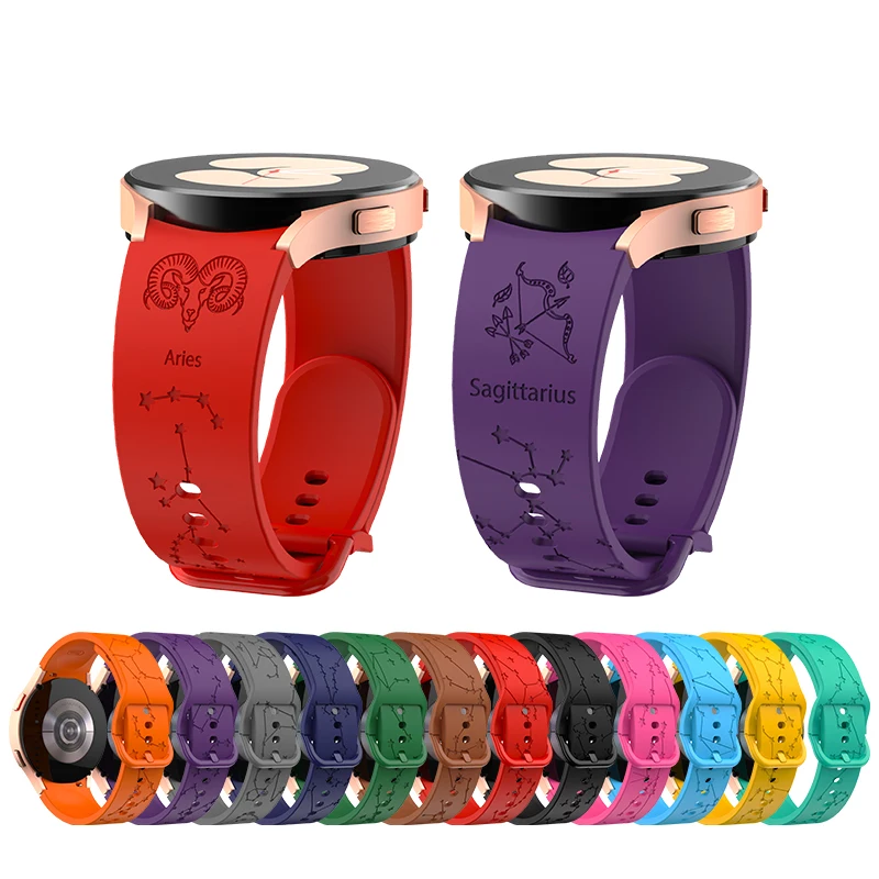 Ремешок с 12 знаками зодиака для Samsung Galaxy Watch 7 Овен Стрелец Козерог куповый ремешок