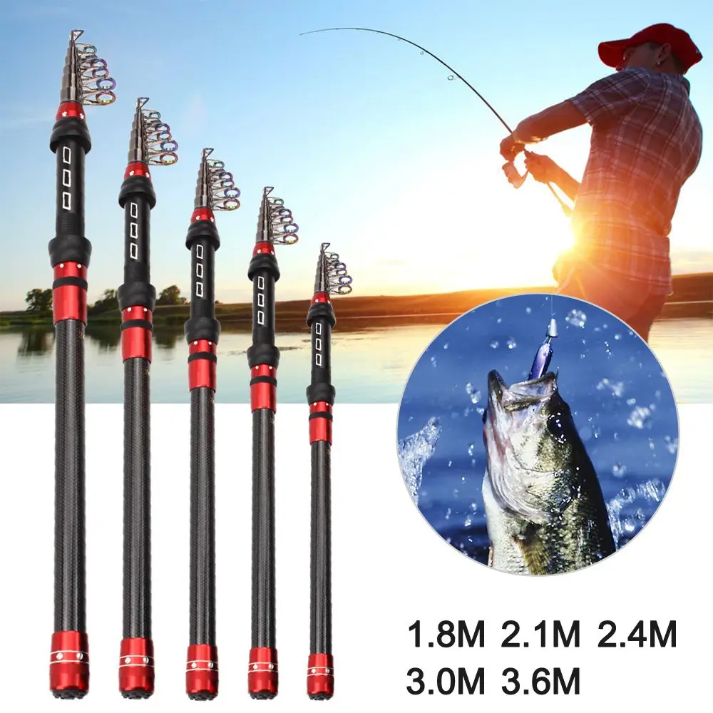 

Telescopic Fishing Rod Carbon Fiber Stream Hand Pole Carp Feeder Portable Fishing Rods Tackle