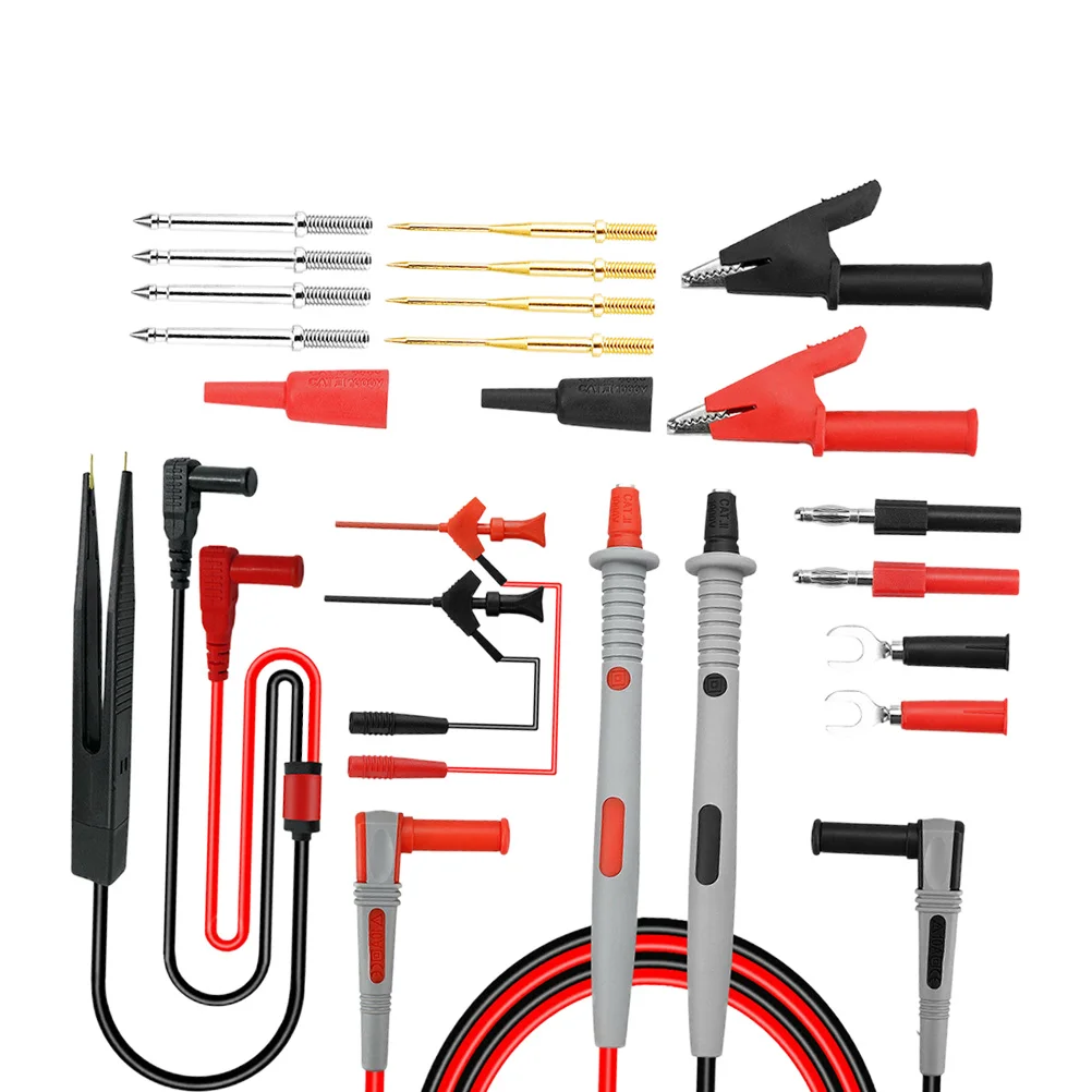 

1Set 21-in-1 Multimeter Test Lead Kit Electrical Alligator Clip Test Probe Plug Set