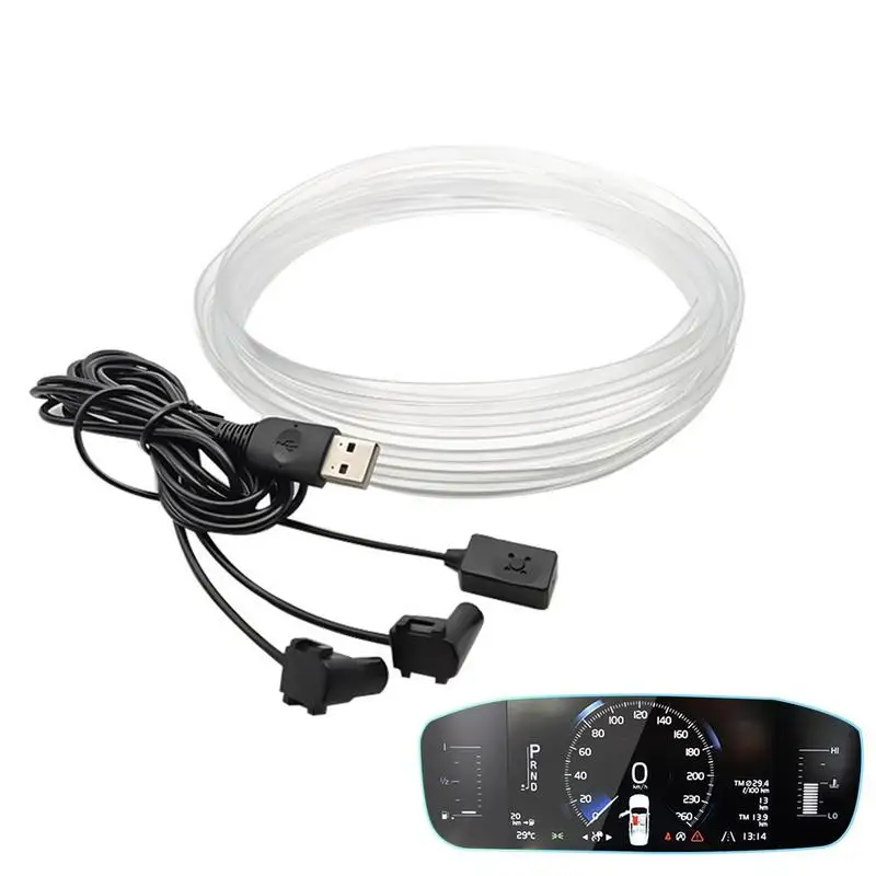 

Светодиодная лента для автомобиля, Гарантия 5 В, водонепроницаемое автомобильное освещение внутри вашего автомобиля, оптоволоконные свето...