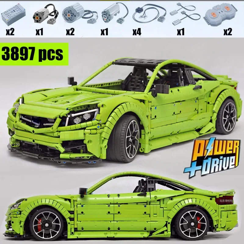 Новый MOC-60193 Зеленый Классический Спортивный Автомобиль 3897 Детали Электрический