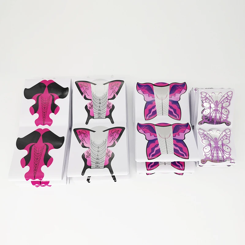 

Curve Tools Decal 100pcs/lot Gel French Builder Uv Guide Nail Mold Sticker Art Extension Polish Manicure Forms Nail Stencil