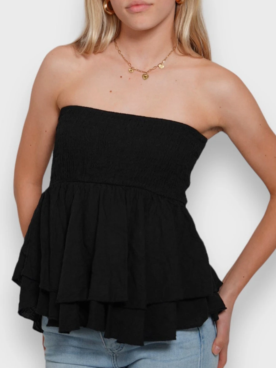 Женская рубашка с открытыми плечами и открытой спиной без рукавов