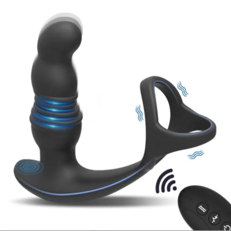 Vibrating Butt Plug Massager with 10 Powerful Modes Remote Control Easier to Insert Amazing Stimulator for Men Women and Couples