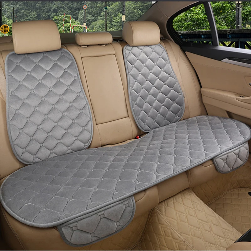 

Новинка, утолщенный плюшевый чехол на автомобильное сиденье, зимний теплый чехол на переднее и заднее сиденье автомобиля, с хлопковым напол...