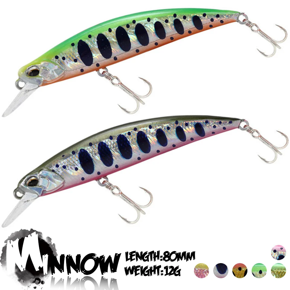 

1 шт. 80 мм/12 г искусственная Тонущая блесна Рыбная приманка вобблер кренкбейт жесткая приманка с 3D глазами свимбейт рыба карп рыболовные сна...
