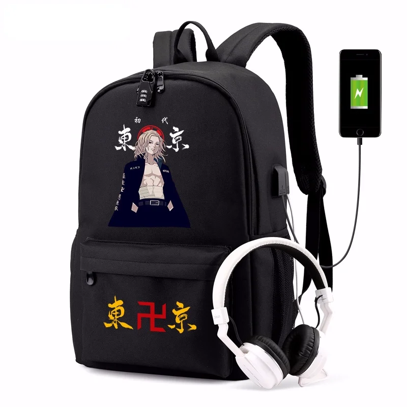 

Anime Tokyo Revengers Schoolbag Men's Backpack The Way To Rebirth Manjiro Sano Ryuguji Ken Backpack Unisex