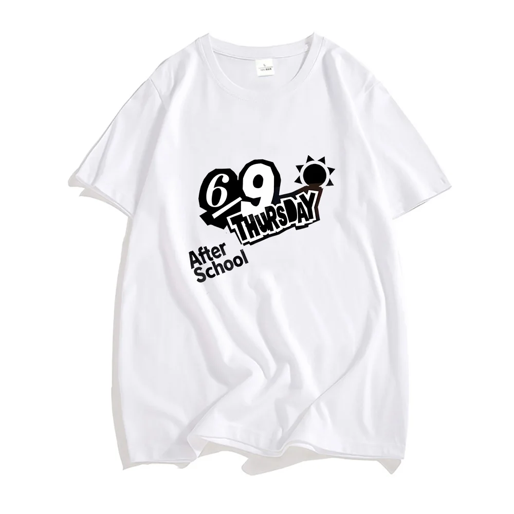 

Persona 5 Futaba Sakura Cartoon T-shirts MEN 100% Cotton Tshirts Cool Boy Tees Manga/Comic Handsome Sweatshirt Short Sleeve Full