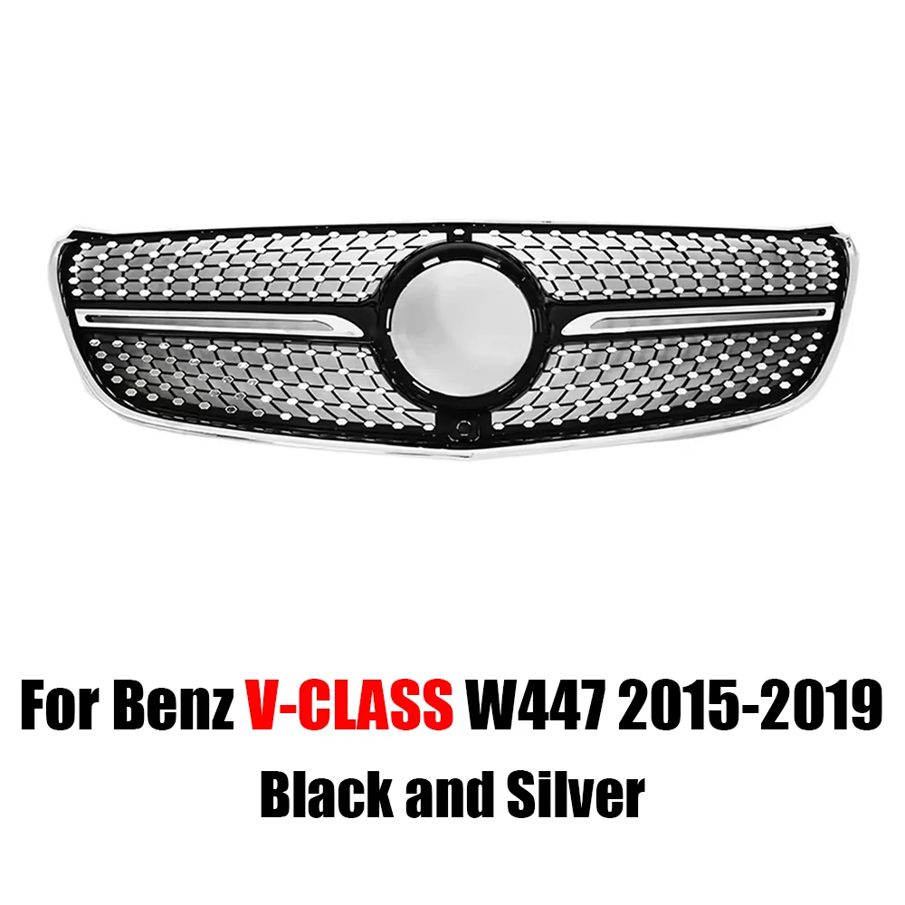 

Решетка переднего бампера Racing Grill Diamond Style Grill для Mercedes Benz Vito V W447 2015-2019 V250 V300 V260 Tuning Body Kit