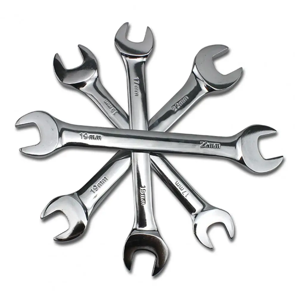 6-15mm Dual Open Head Wrench Chrome Plated Carbon Steel Double End Spanner Mirror Polished Auto Repair Hand Tools |
