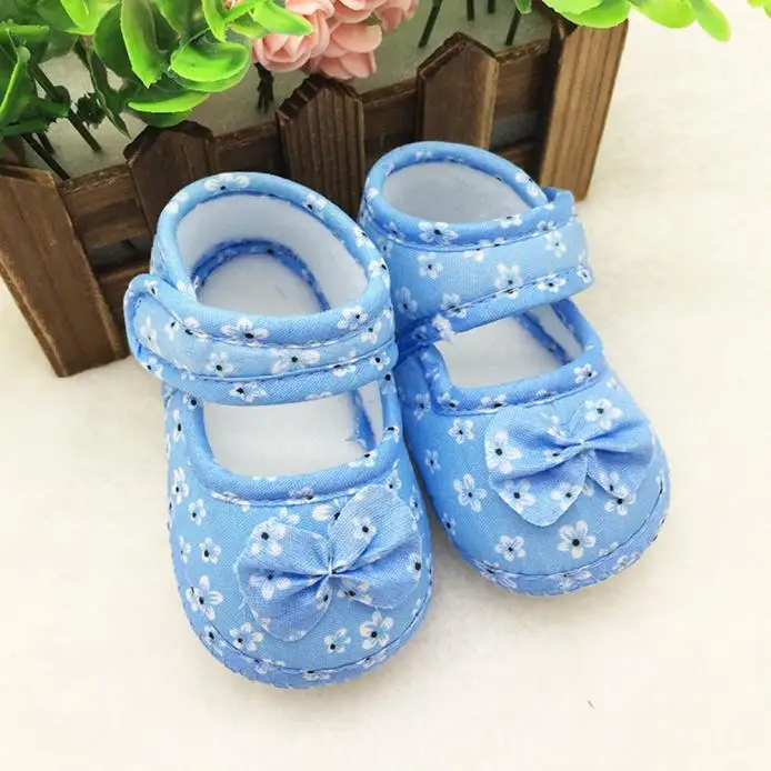 

Baby Girl Newborn Kids Children Infant Bowknot Printing Newborn Cloth Toddler Babies First Walkers Shoes Baby Shoes For Newborns