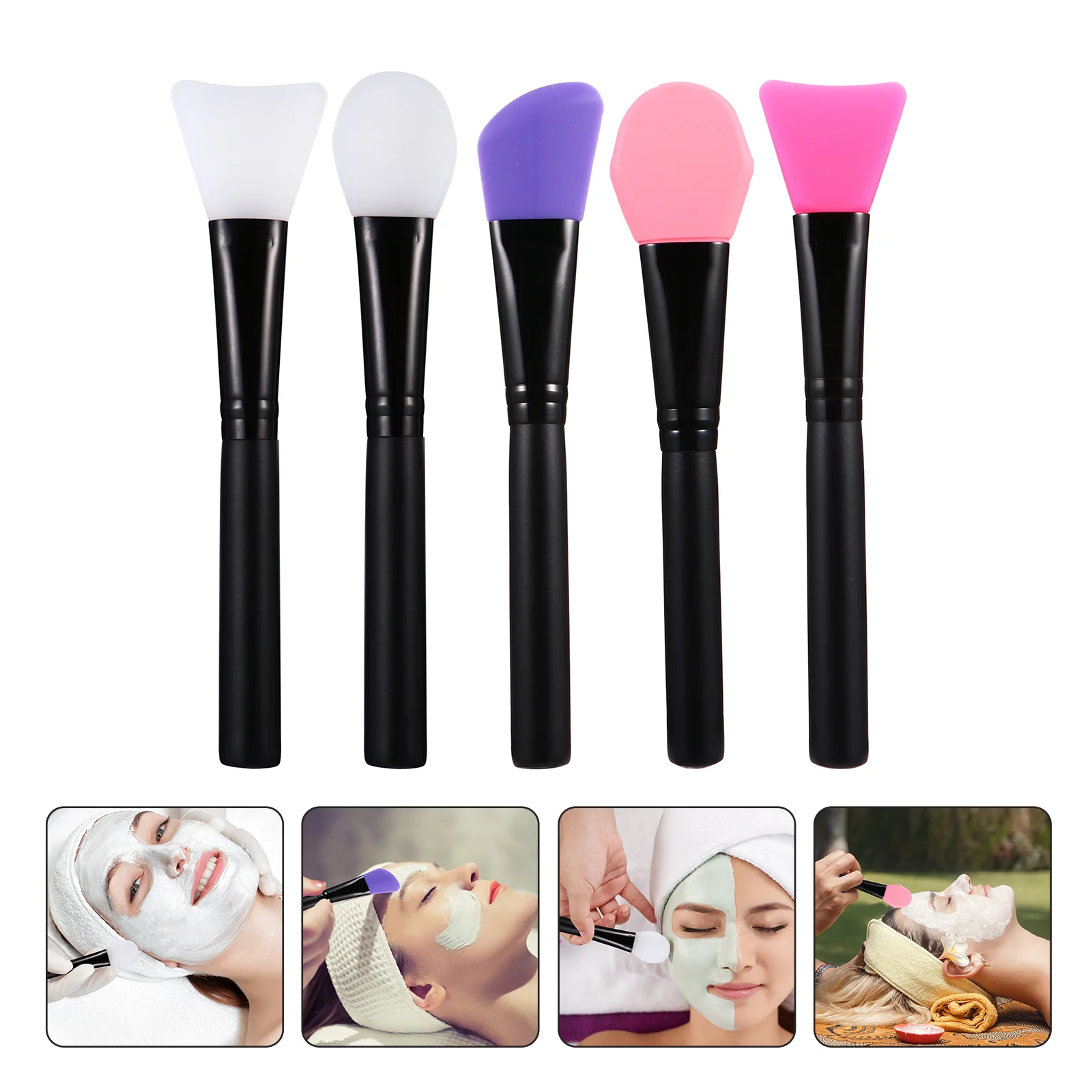 

Brushface Applicator Silicone Mud Facial Soft Beauty Clean Tool Brushes Exfoliator Scrubber Scrub Portable Lip Clay Applier Skin