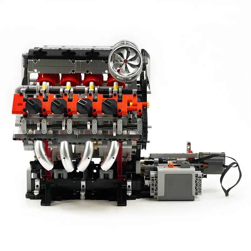 MOLD KING 10130 MOC Технический автомобиль Суперкар F488 Двигатель V8 Строительные блоки