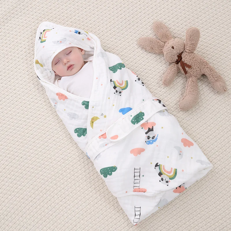 

Newborn Infant Baby's Blanket Babies Bamboo Fiber Cotton Cloth Swaddling Wrapping Towel Quilt Muslin 2022 Swaddle Blankets