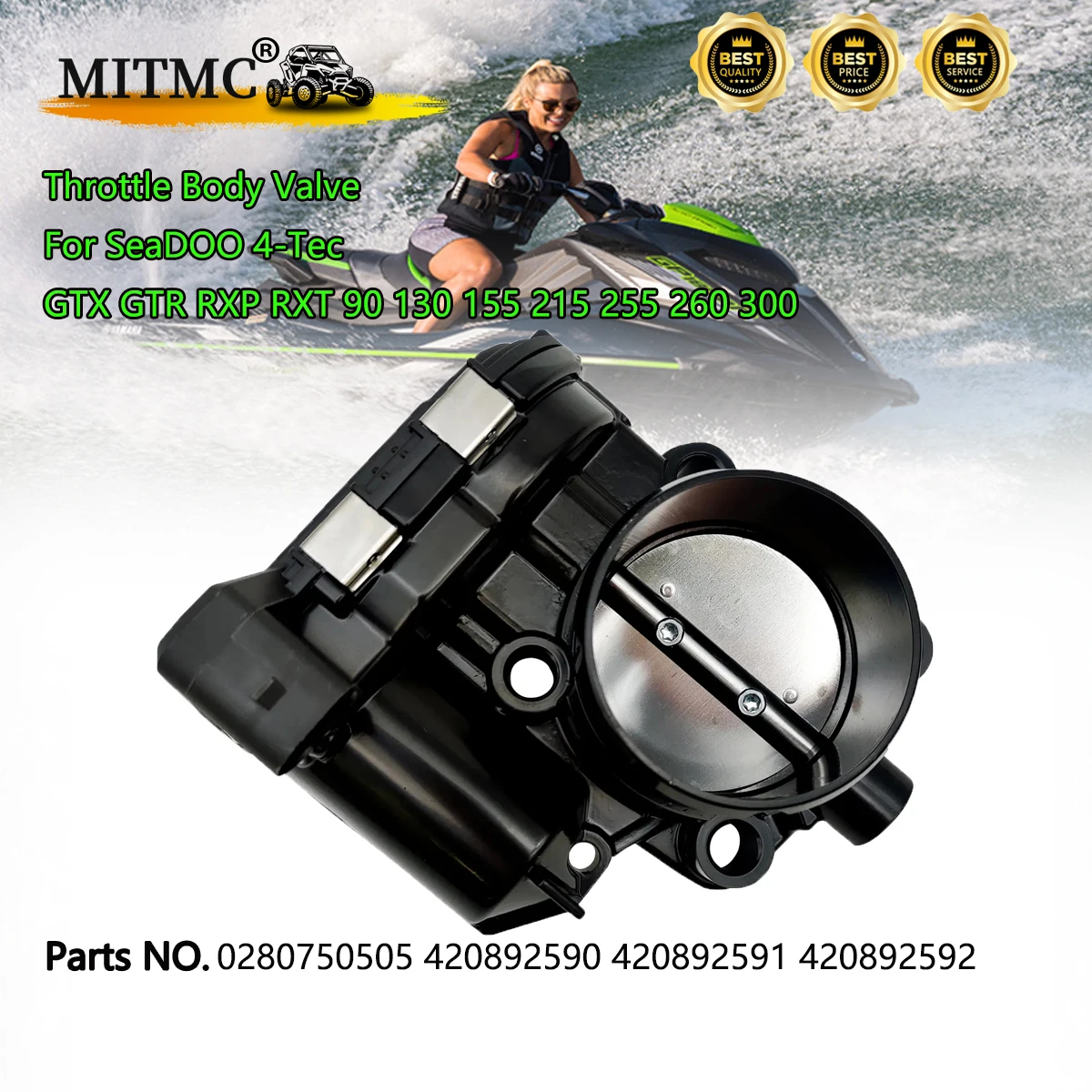 

Клапан дроссельной заслонки 60 мм для SeaD ** 4-Tec 0280750505 420892590 420892591 420892592 GTX GTR RXP RXT 90 130 155 215 255 260 300