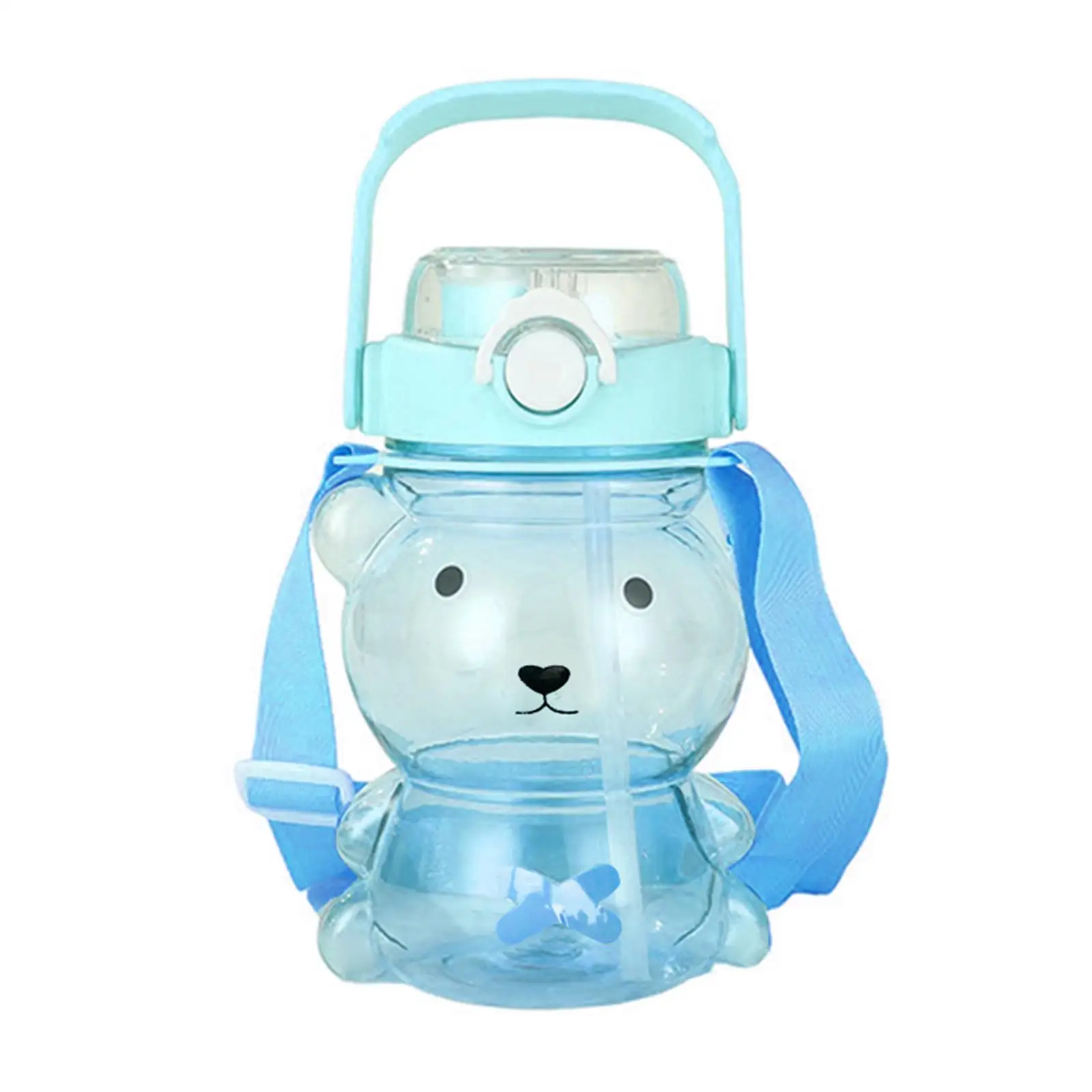 

850ML Bear Straw Water Bottle Summer Outdoor Large Capacity Plastic Straw Drinking Cup Cute Children Water Cup Kawaii Bear Kettl