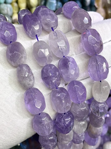 Бусины из лавандового аметиста AVANKY 12x15 мм