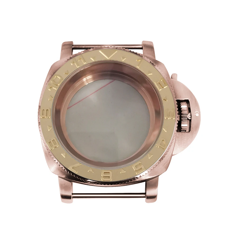 

GEERVO New 42mm NH35 Case PVD 316L Stainless Steel Plating Rose Gold For NH36/4R/7S Movement Men's Watch Accessories
