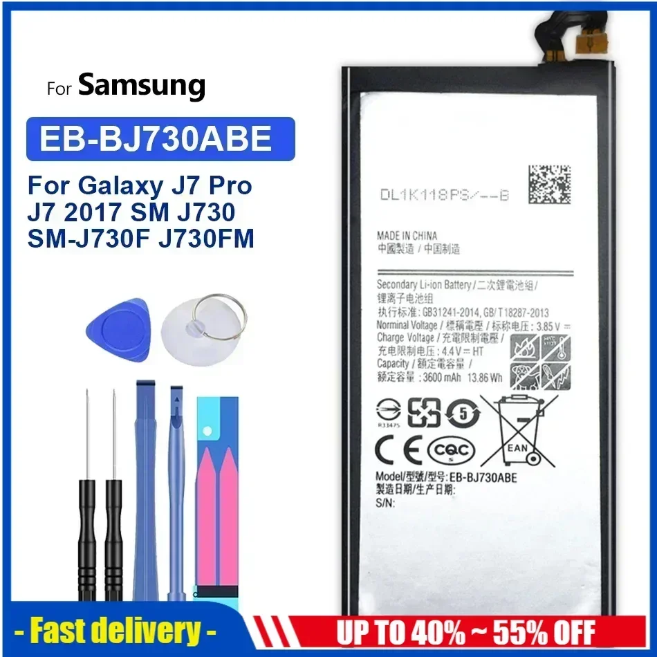3600mAh EB-BJ730ABE Мобильный телефон батареи для Samsung Galaxy J7 Pro 2017 SM-J730 J730F/G J730DS J730GM J730K