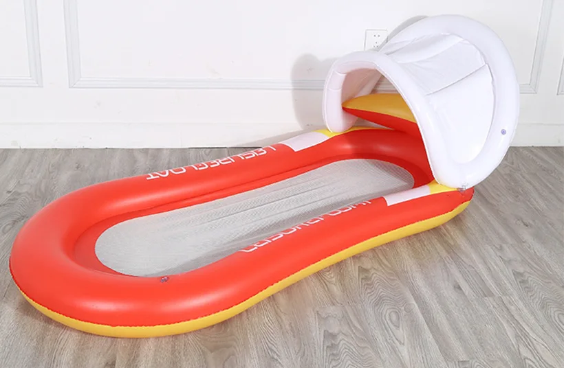 Летний водный гамак из ПВХ надувной плавающий ряд матрас для бассейна кресло