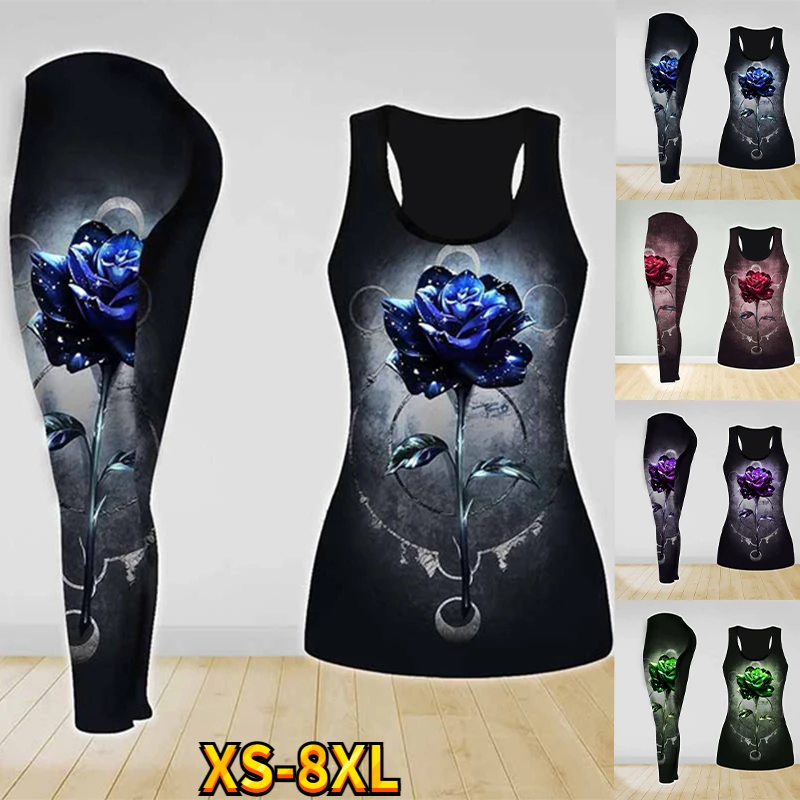 

Спортивный костюм для йоги с 3D цветочным принтом, 4 стиля