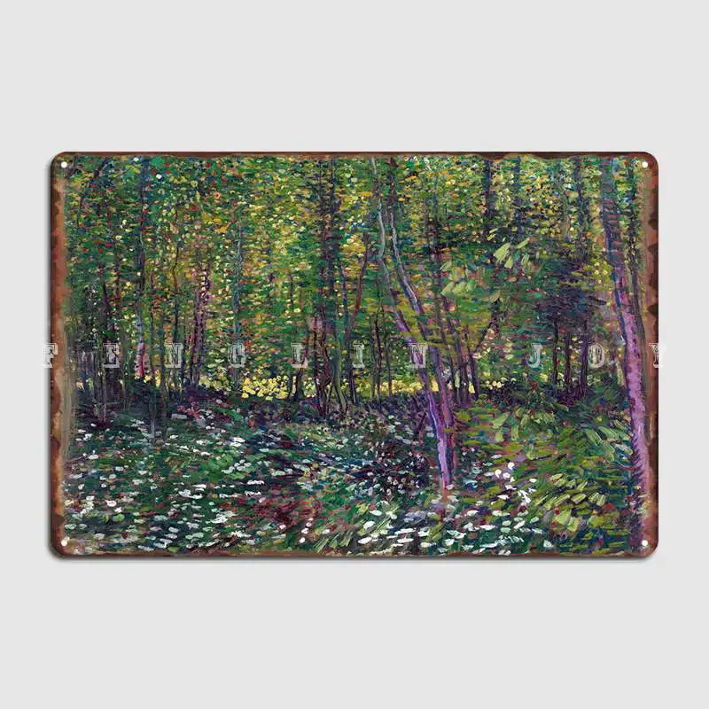 

Van Gogh Undergrowth Poster Metal Plaque Club Home Club Bar Create Wall Decor Tin Sign Poster