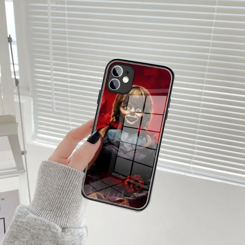 

Annabelle Horror Movie Phone Case Tempered Glass FOR IPhone 14 13 11 12 Pro 8 7 Plus X 13 Pro MAX XR XS MINI Covers