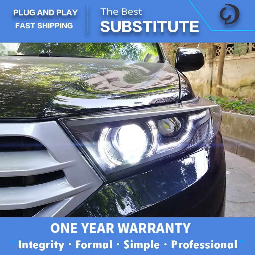 

Стайлинг автомобиля CG для фары Toyota Highlander 2012-2014 Светодиодная… для Kluger фары DRL Hid фары ангельские глазки Биксеноновые автозапчасти