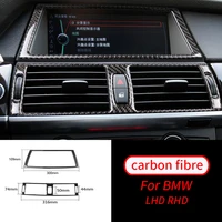 real carbon fiber center navigator gps frame trim car interior accessories car interior supplies for bmw x5 x6 e71 e70 07 13