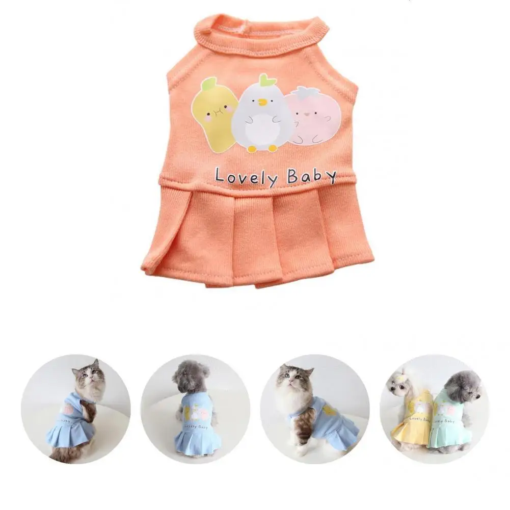 

Pet Dress Lovely Costume Elasticity Sleeveless Dog Pleated Skirt for Outdoor Puppy Clothing Dog Dress