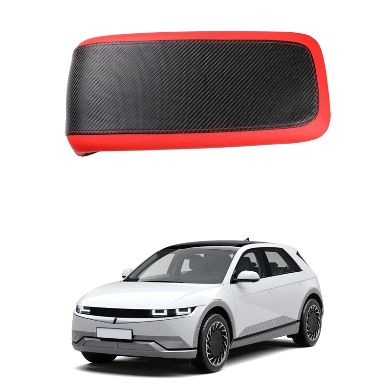 

Car Armrest Box Cover for Hyundai Aini Krypton 5 IONIQ 2022+ Central Control Armrest Pad Protection Cover Red