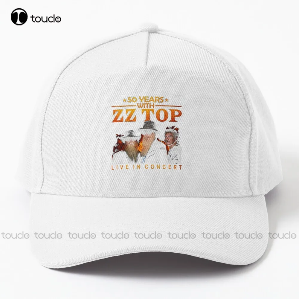 

50 Years With Zz-Top Concert 2019 Designer Baseball Cap Ladies Hats Hip Hop Trucker Hats Street Skateboard Cotton Denim Caps Art