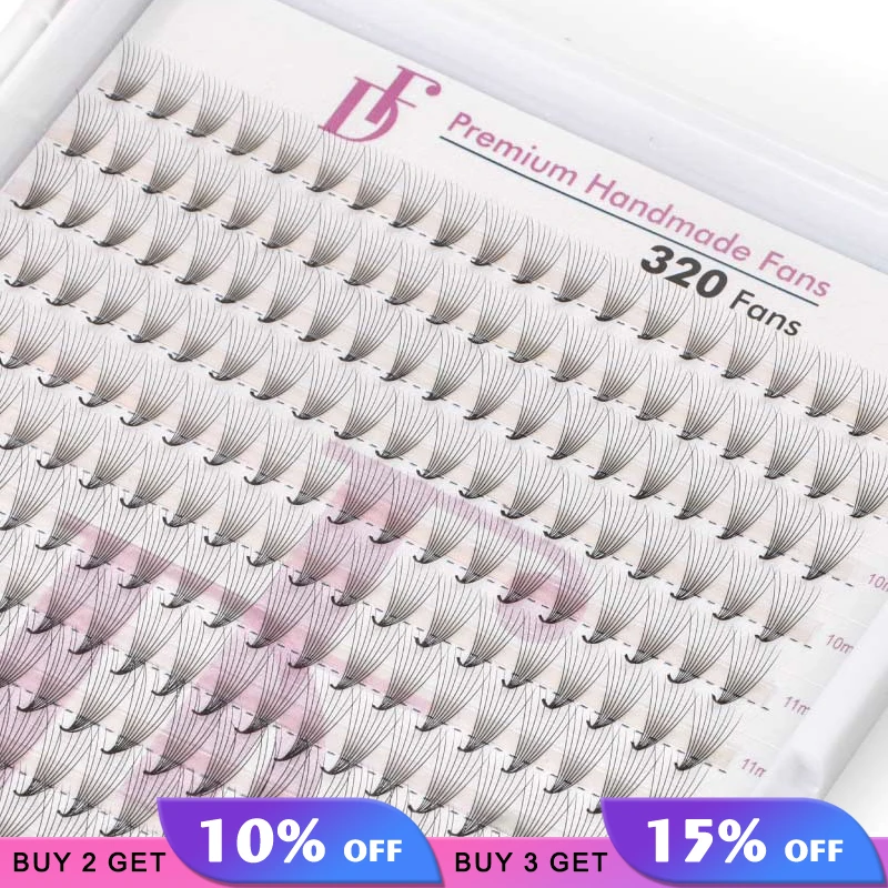 Готовые объемные ресницы короткого стебля с широкими веерами 5D 8D 10D из искусственного меха, оптовые поставки высококачественных материалов.