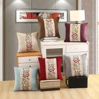 45x45cm chenille cushion cover peony flower jacquard home office lumbar pillow case sofa decor