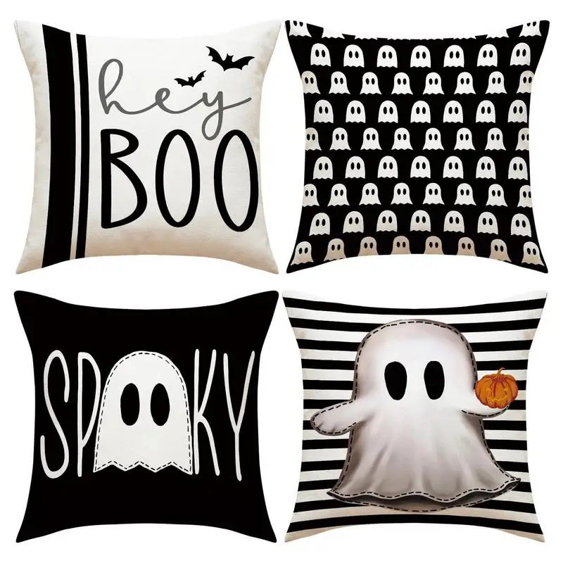 

Halloween Cushion Cover Halloween Black Pumpkin Decor Throw Pillow Cover Decoration Sofa Car Chair Home Decoration Pillow Cover