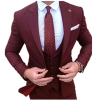 classic slim groomsmen peak lapel groom tuxedos men suits weddingprom best man blazer jacketpantstievest a211