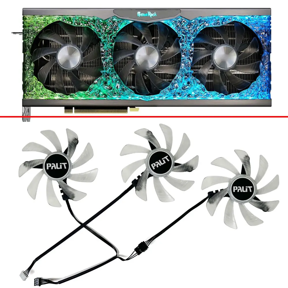 Вентилятор видеокарты 90 мм TH9215B2H RTX3070 RTX3080 RTX3090 для Palit RTX 3090 3080 3070 3090Ti 3070Ti GameRock, охлаждающий графический вентилятор