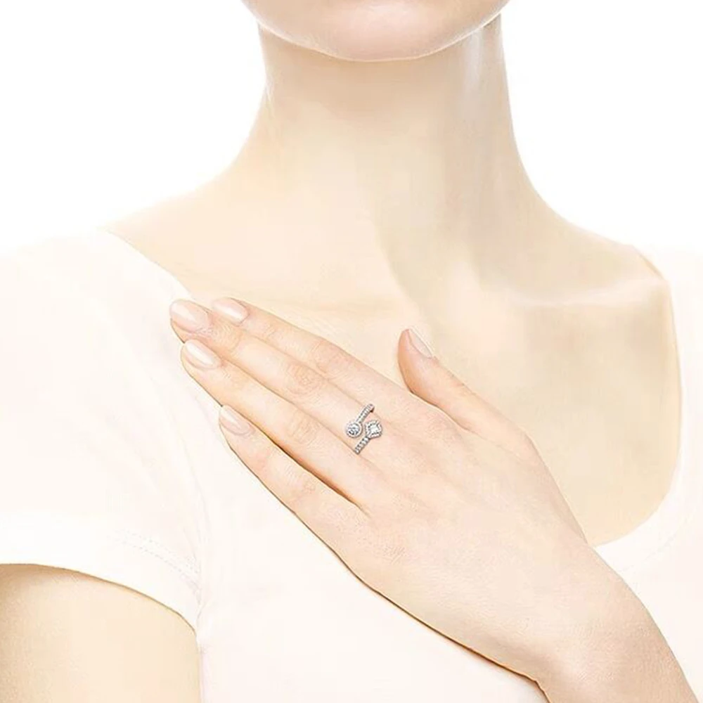 Pandora-Bague ouverte carrée et circulaire de Rotterdam pour femme, argent 925, niche, accessoire de mode, bijoux adaptés aux cadeaux d'anniversaire