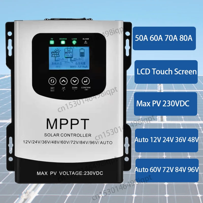 10A 20A 30A 40A 50A 60A MPPT Solar Charge Controller 12V 24V 48V 60V 72V 96V Solar Panel Regulator Ship From Poland Warehouse