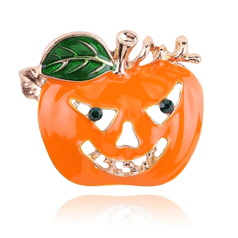 

Enamel Pumpkins Leaf Halloween Face Brooches Children Brooch Pins Jewelry Gift Women Fashion Accessory