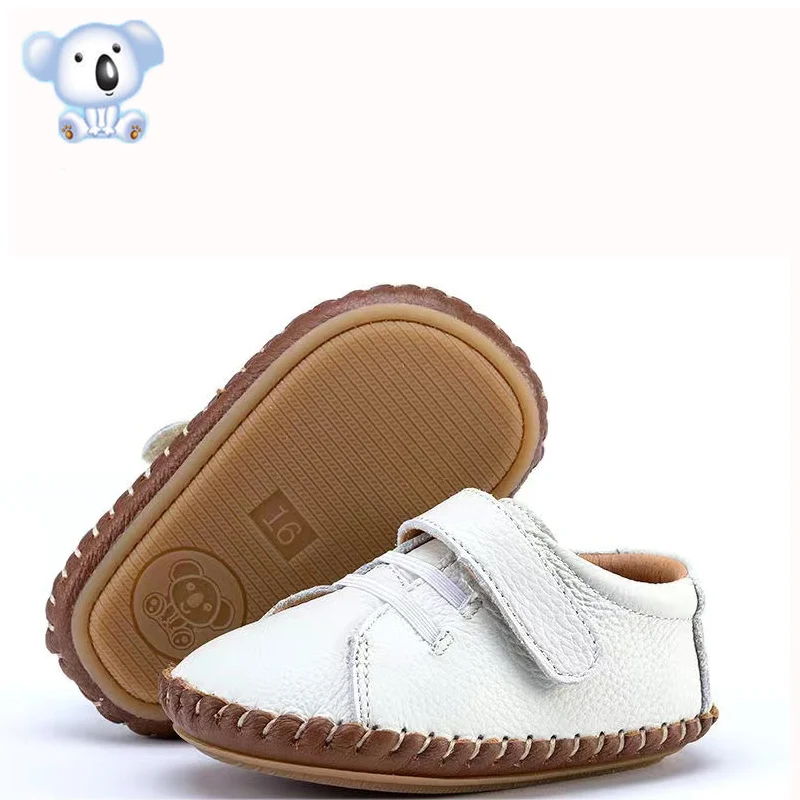 

2023 New Girls' and Boys' Anti slip Leather Casual Shoes Walking Shoes Soft Sole Preschool Children's Shoes Infant Sports Shoes