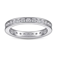 rhodium plated 925 sterling silver french set lab grown diamond anniversary band fine rings jewelry for women 2022