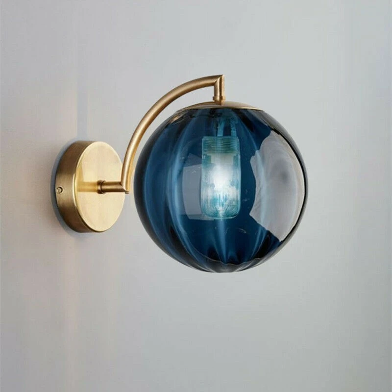 

Nordic Designer Glass Ball LED Wall Light Modern Bedroom Bedside Lamp For Living Room Hotel Aisle Staircase Home Decor Wall Lamp