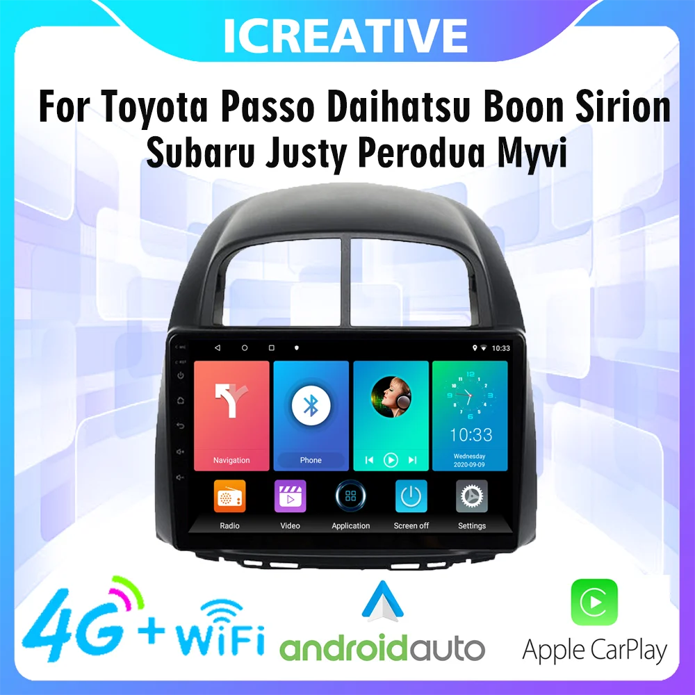 

Car Multimedia Android Player 4G Carplay For Toyota Passo Daihatsu Boon Sirion Subaru Justy Perodua Myvi 2 Din Navigation GPS