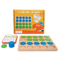 kids wooden montessori ten frame math toys preschool math number sense counters enlightenment early educational cognition games