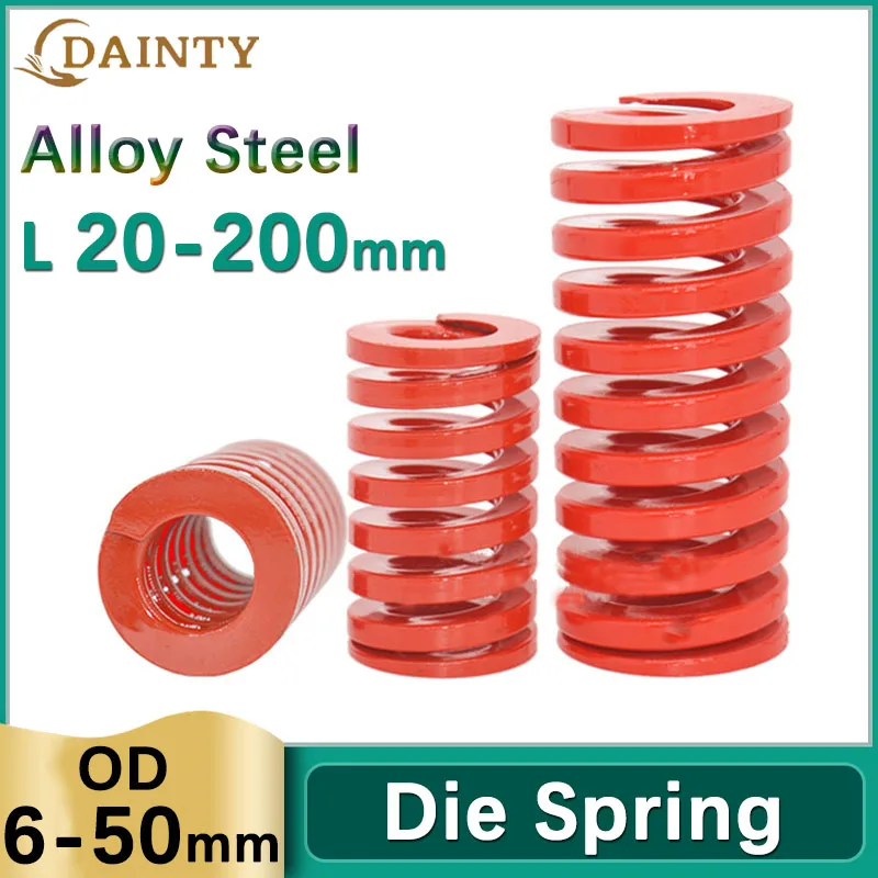 

Medium Load Die Mold Springs Red Compression Spring Outer Dia 6 8 10 12 14 16 18 20 22 25 27 30 - 50mm Length 20 - 200mm