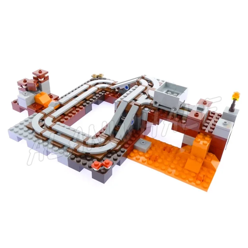 391 шт. строительные блоки Hell Nether Railway совместимые с 21130 18024 модель кирпичей игрушки