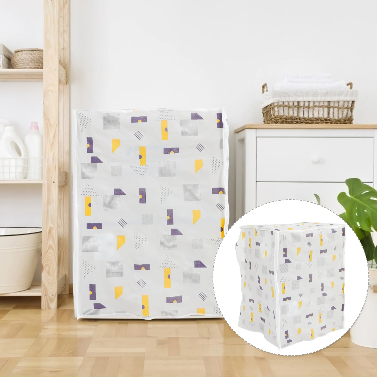 

Cover Washer Machine Washing Load Dryerfront Coversfridge Zipped Waterproof Washine Automatic Roller Anti Protection Loading